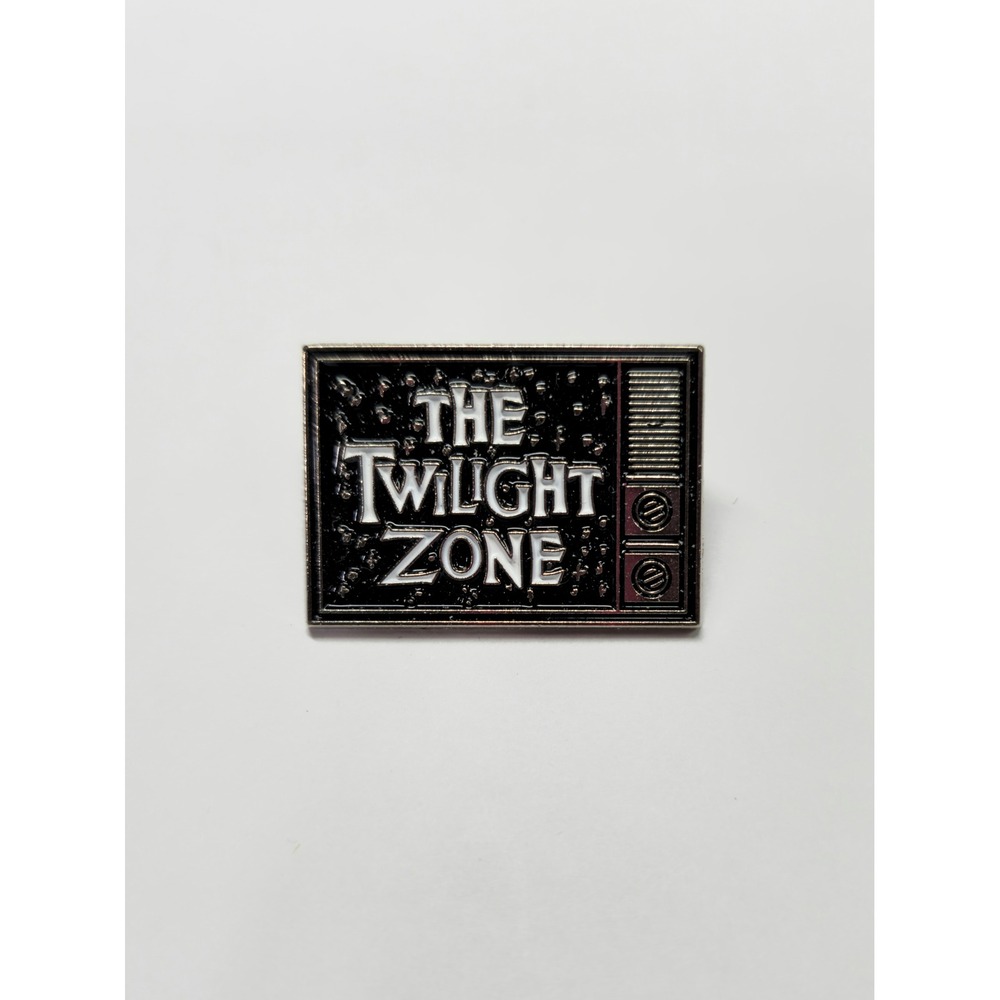 The Twilight Zone Vintage TV Enamel Pin Black Silver Retro Sci-Fi Logo Accessory